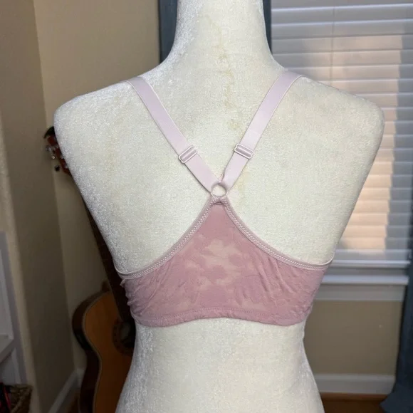 NWT B. Tempt’d by Wacoal Pink Lace Padded Front Close Push Up Racer Back Bra 38D - Picture 4 of 10
